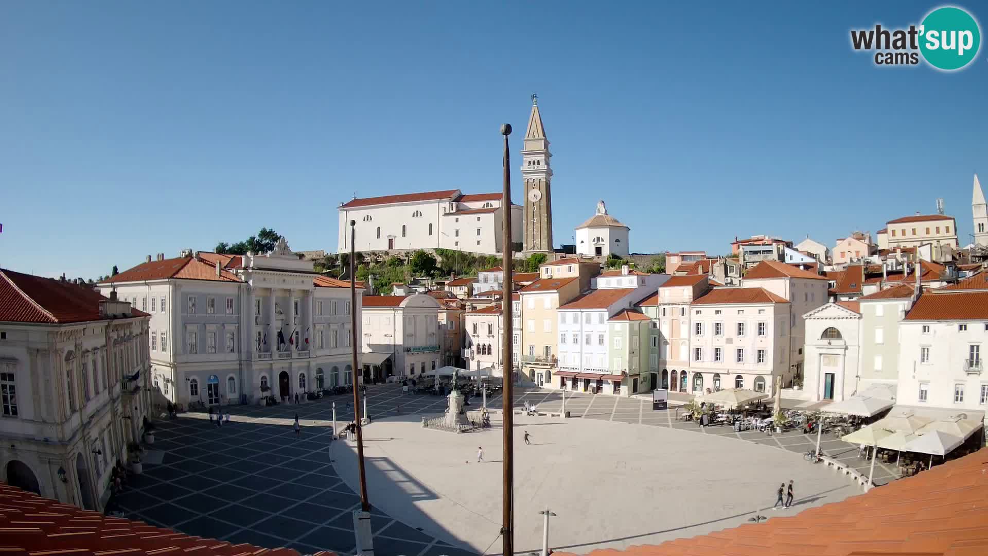 Webcam Live Pirano ( Piran )- Piazza Tartini
