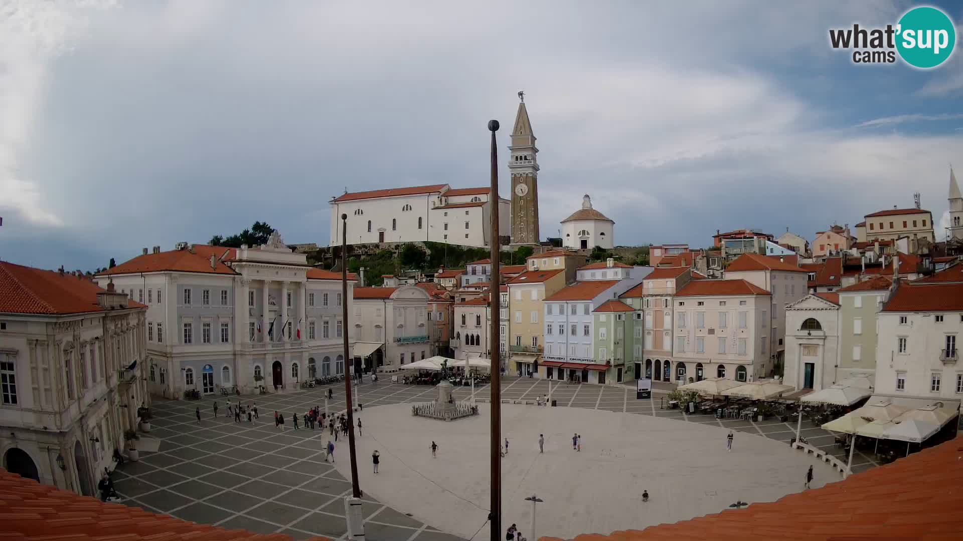 Webcam Live Pirano ( Piran )- Piazza Tartini