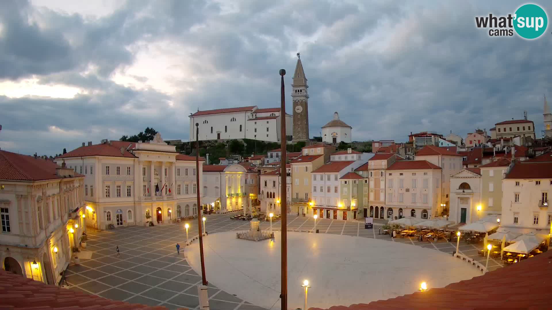 Web Kamera Piran – Tartinijev trg sa “Mestna Kavarna”