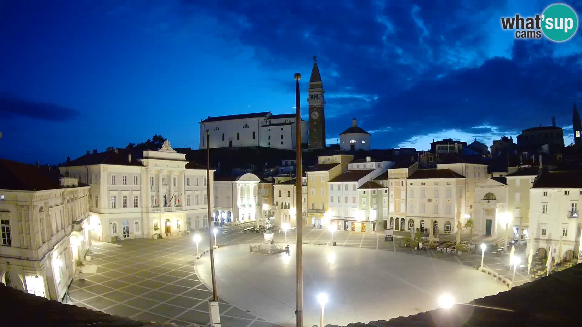 Web Kamera Piran – Tartinijev trg sa “Mestna Kavarna”