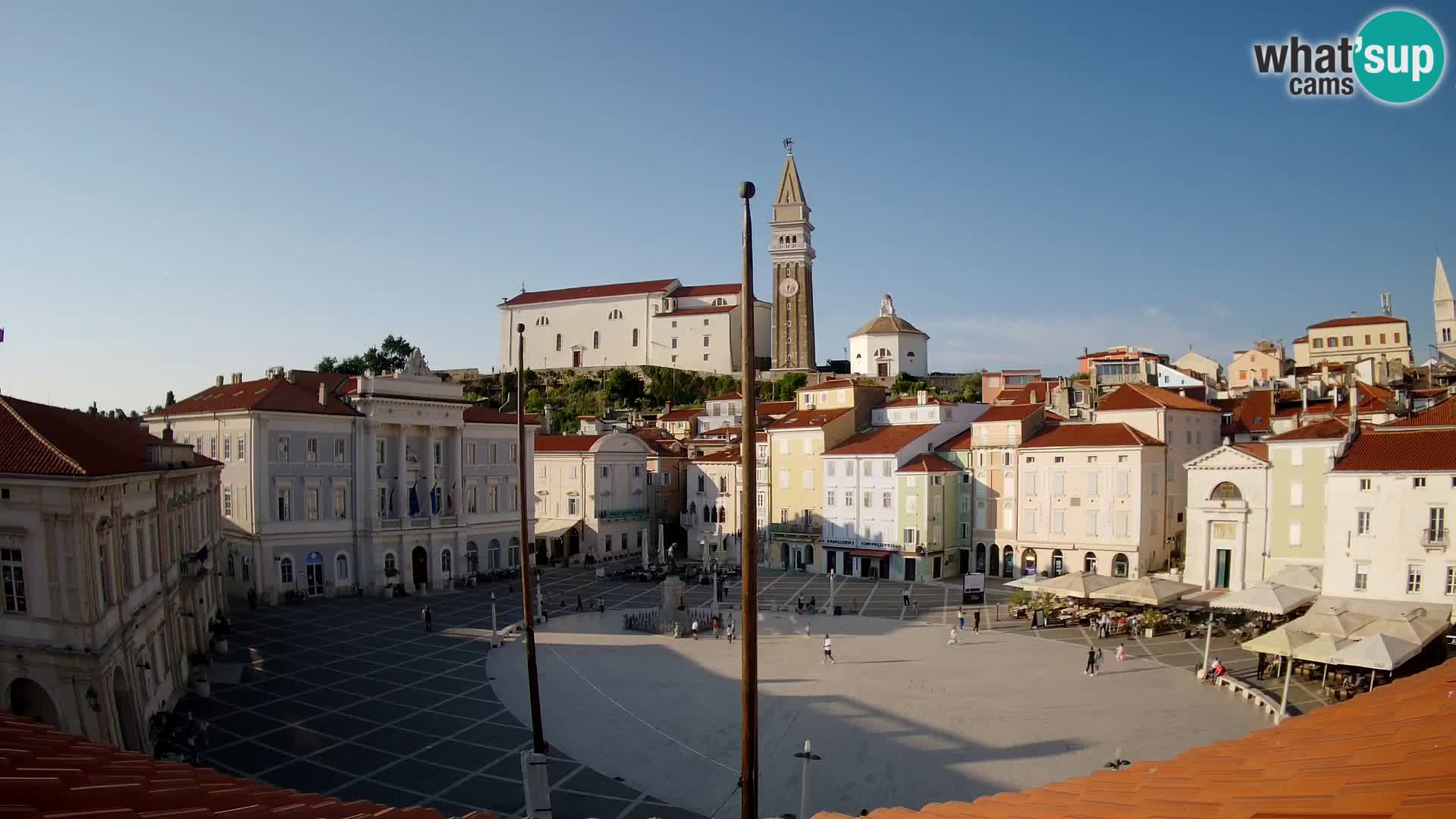 Web Kamera Piran – Tartinijev trg sa “Mestna Kavarna”
