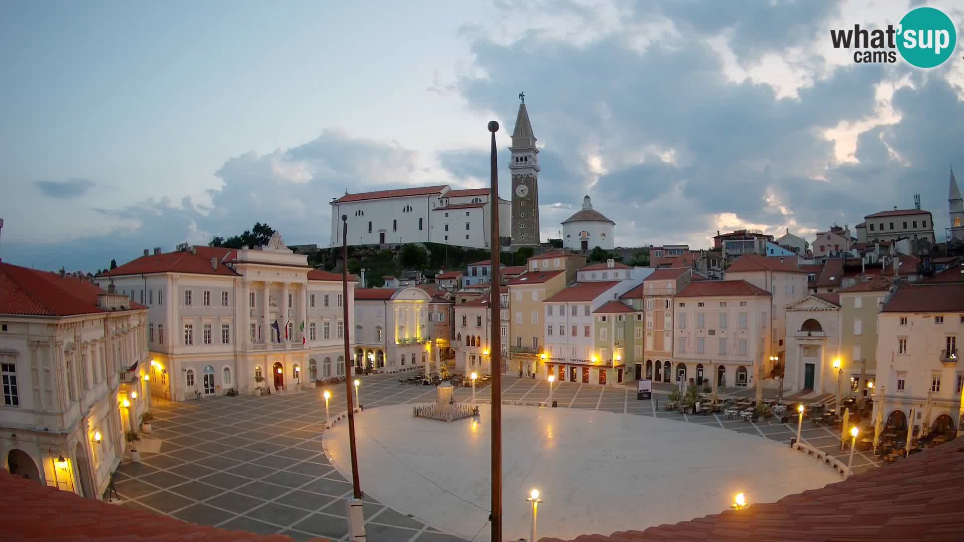 Webcam Live Pirano ( Piran )- Piazza Tartini