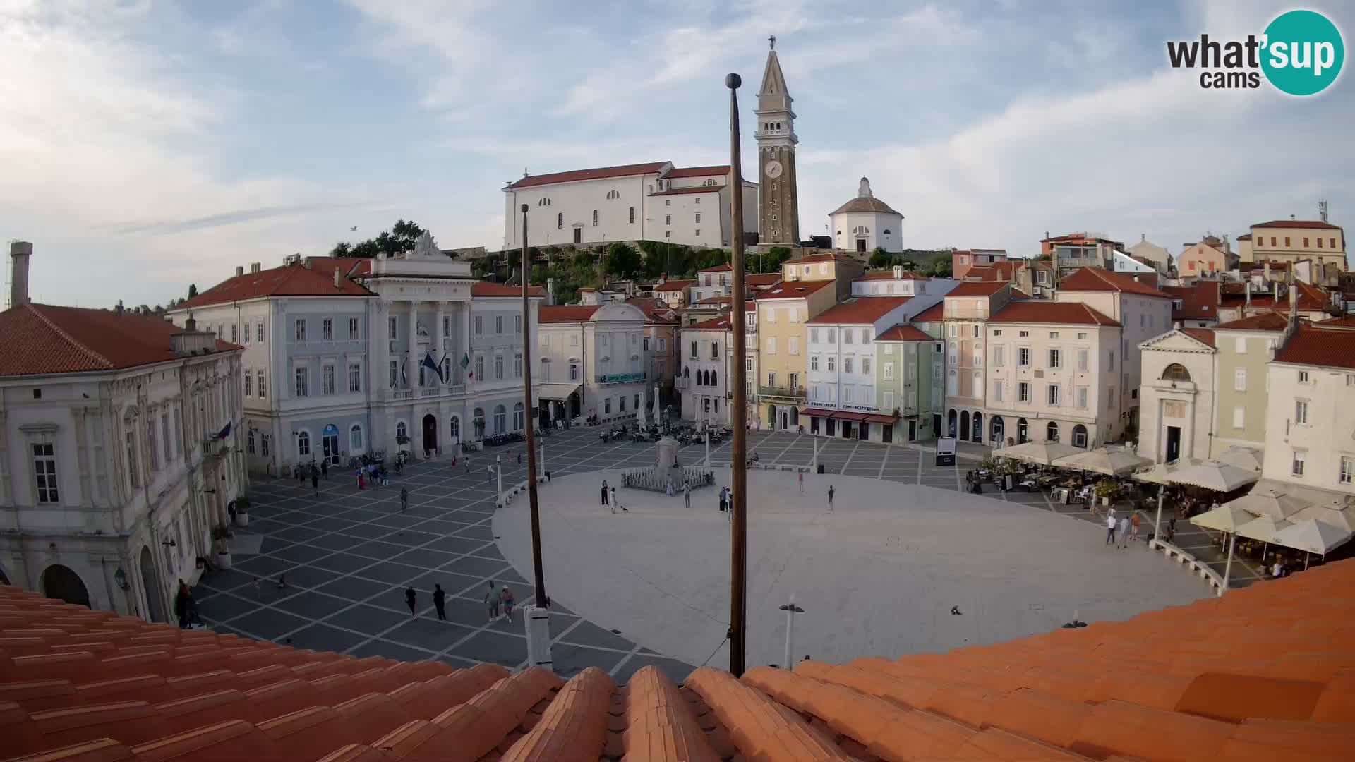 Spletna kamera Piran – trg Tartini z “Mestne Kavarne”