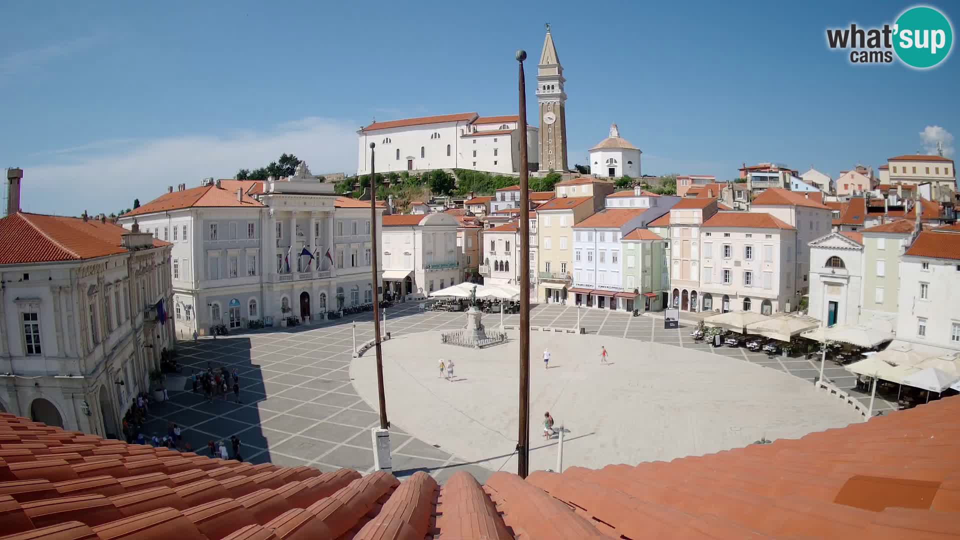 Web Kamera Piran – Tartinijev trg sa “Mestna Kavarna”