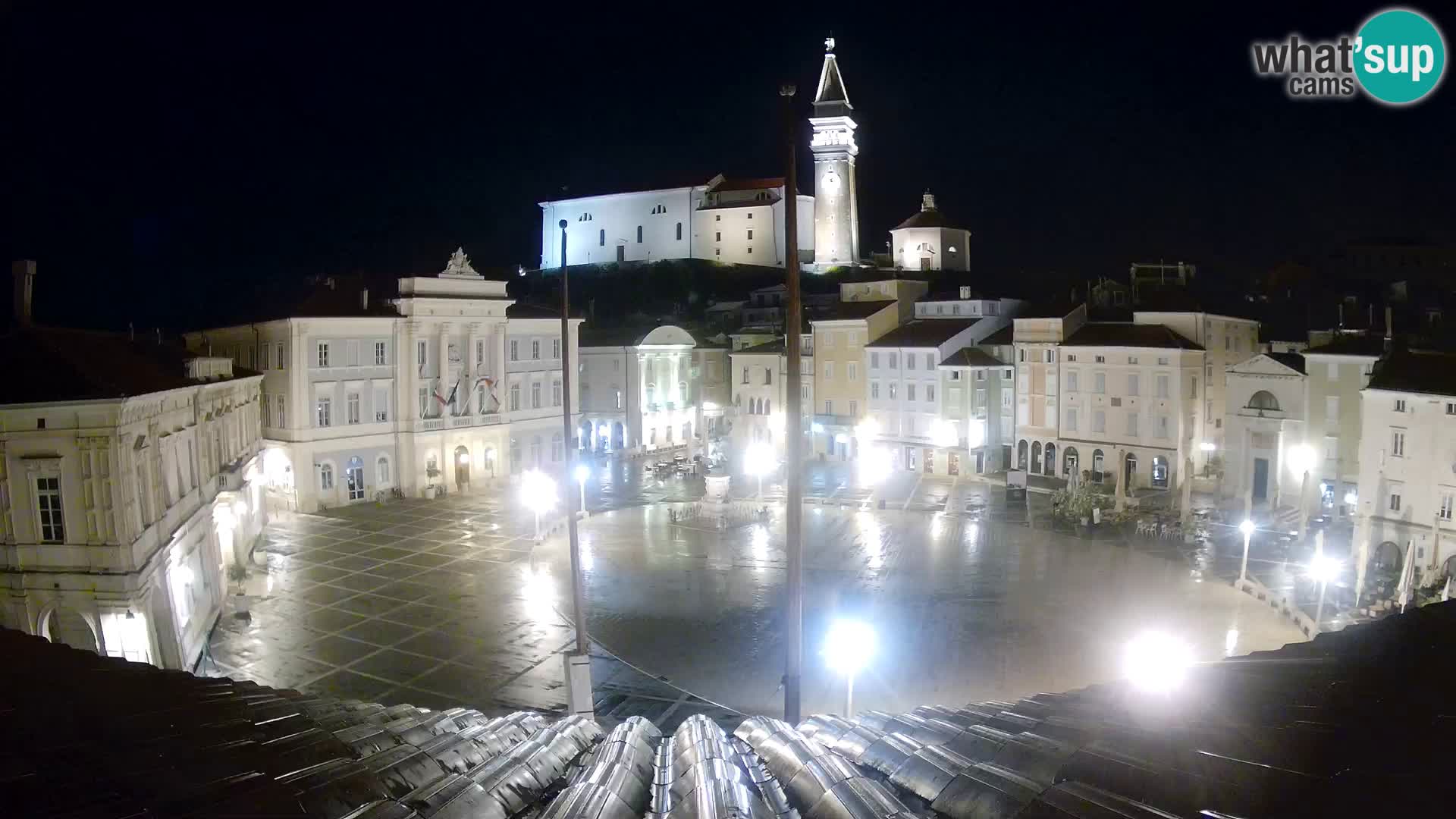 Webcam Pirano – Piazza Tartini dalla “Mestna Kavarna”