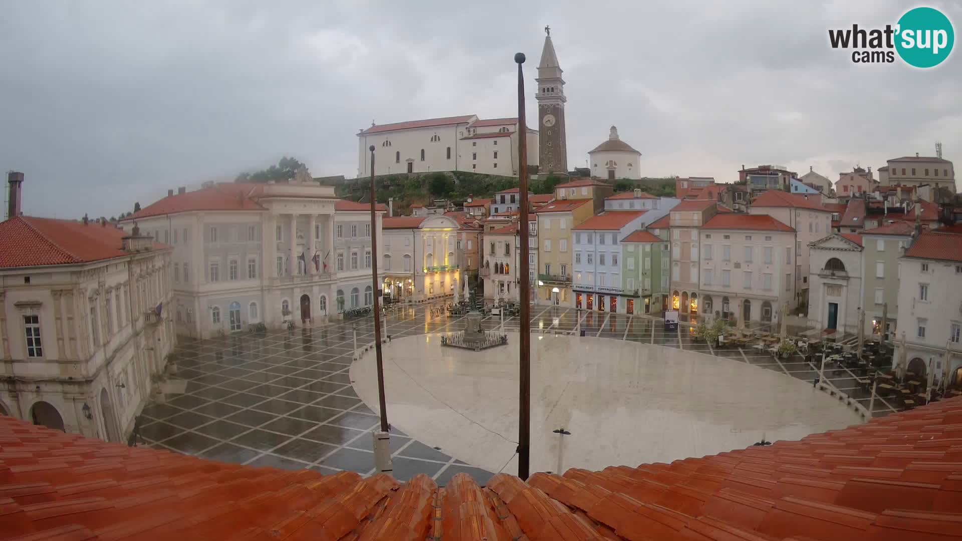 Web Kamera Piran – Tartinijev trg sa “Mestna Kavarna”
