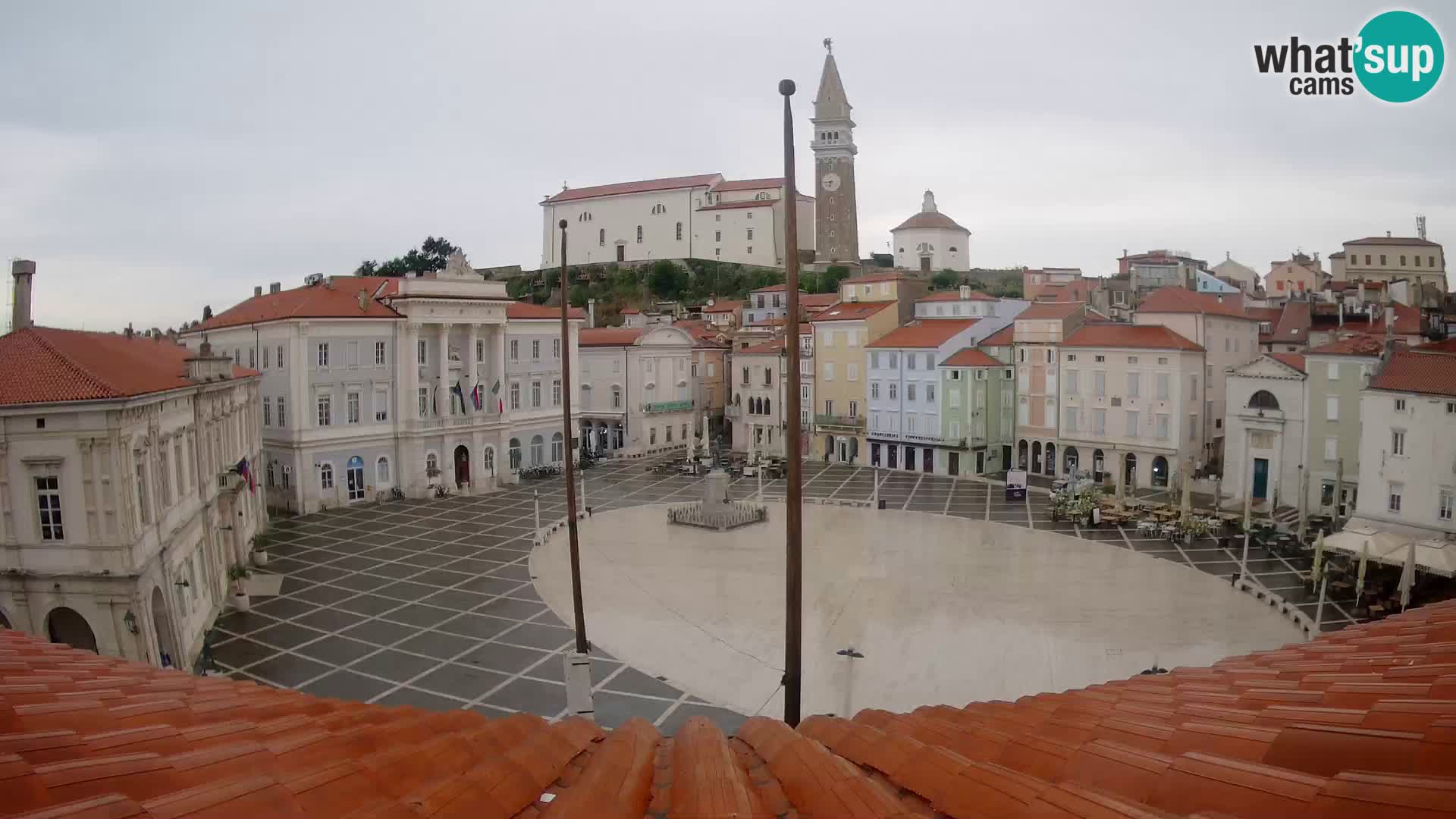 Webcam Pirano – Piazza Tartini dalla “Mestna Kavarna”