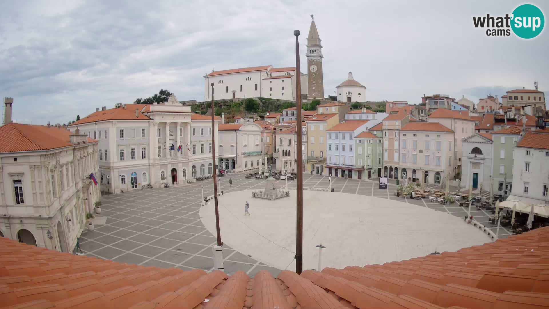 Webcam live Piran – Tartini Platz von “Mestna Kavarna”