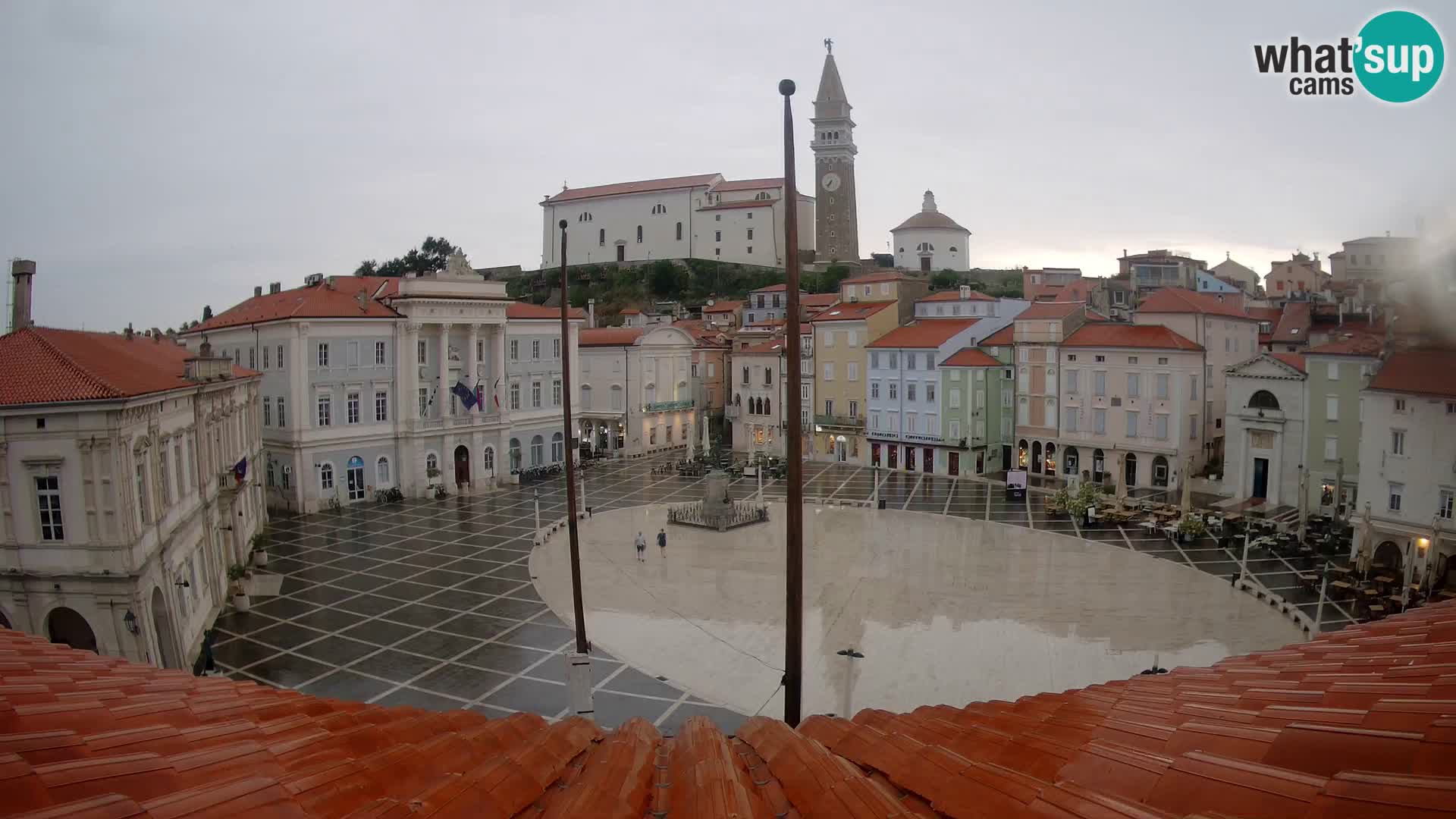 Webcam live Piran – Tartini Platz von “Mestna Kavarna”
