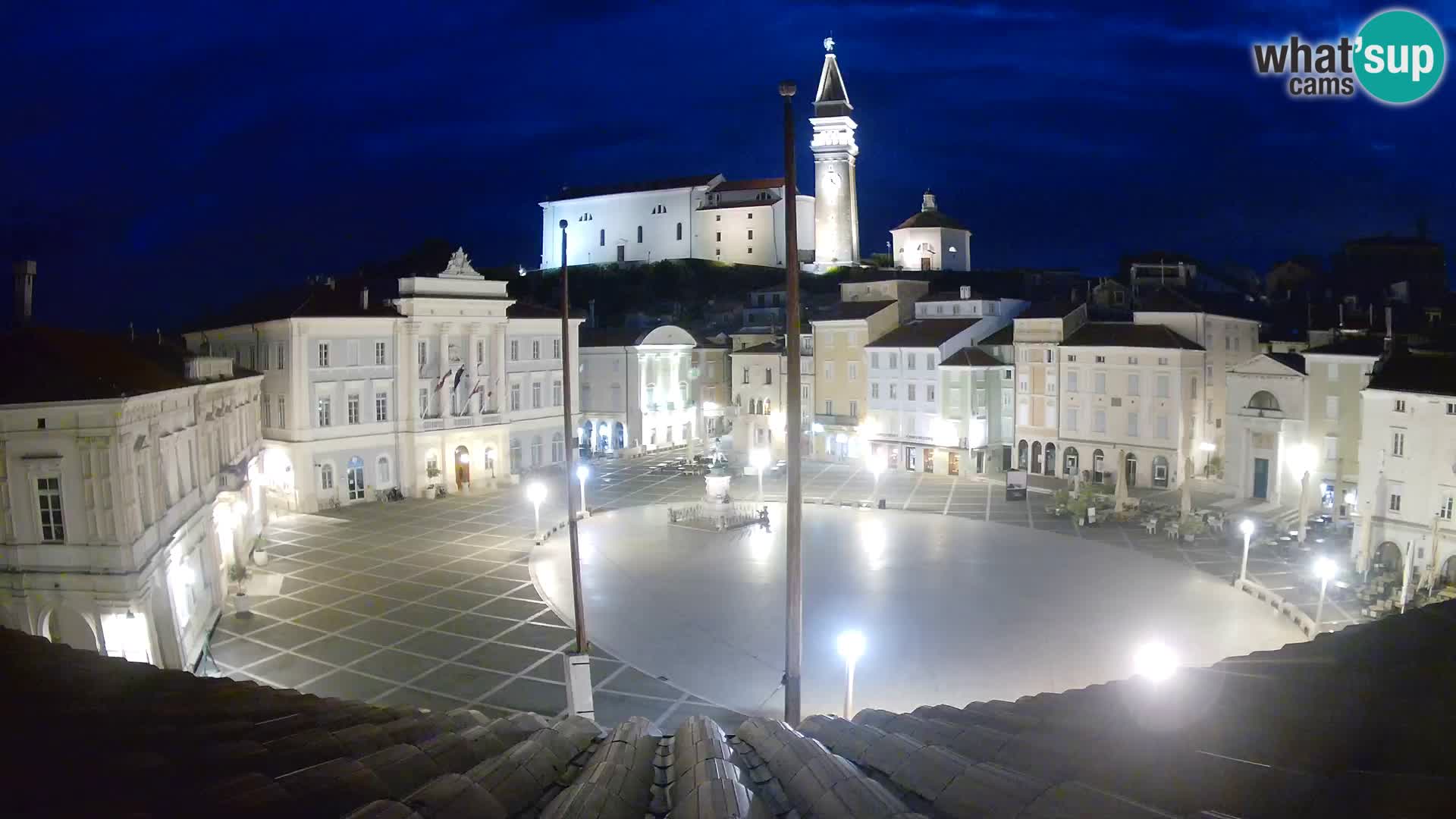 Webcam live Piran – Tartini Platz von “Mestna Kavarna”