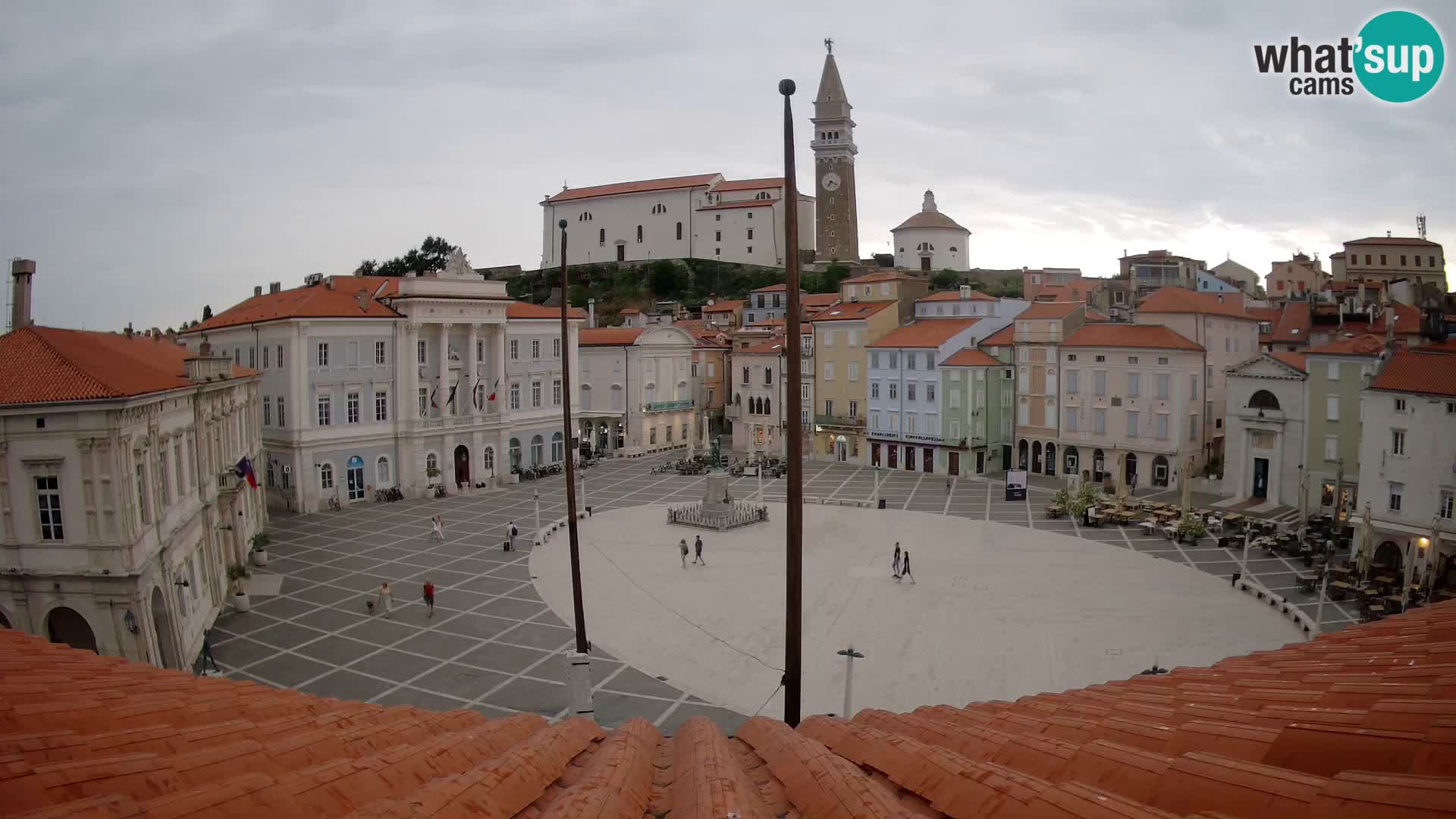 Web Kamera Piran – Tartinijev trg sa “Mestna Kavarna”