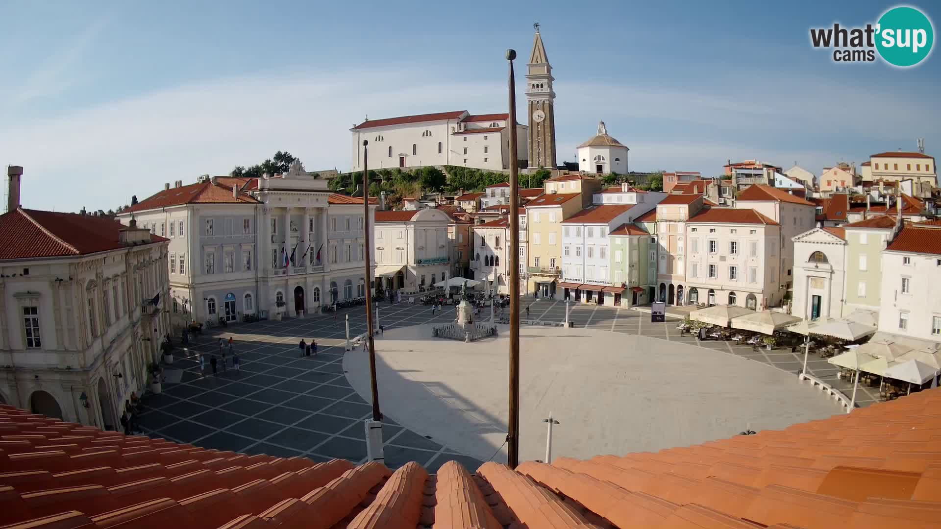 Web Kamera Piran – Tartinijev trg sa “Mestna Kavarna”