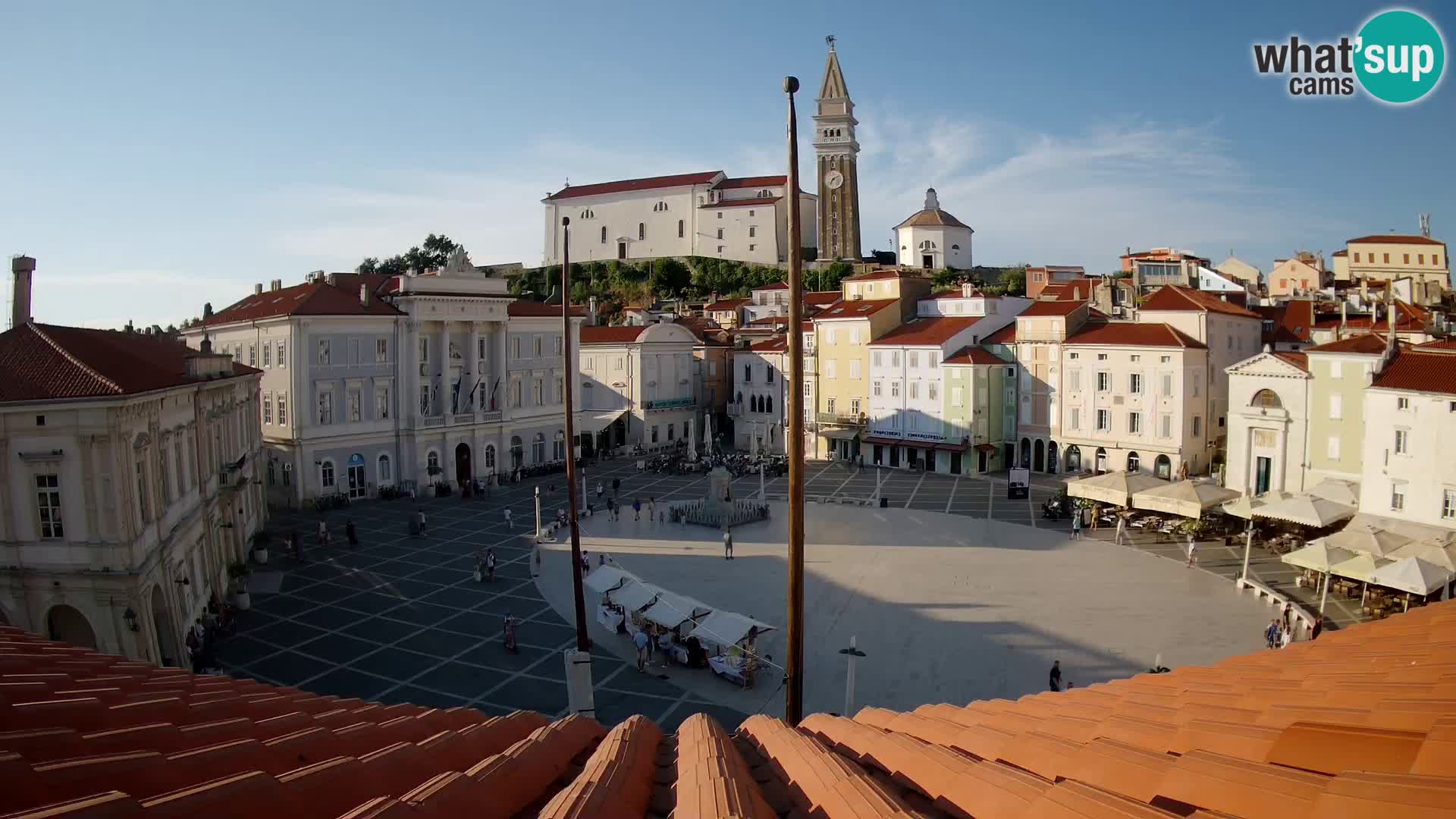 Web Kamera Piran – Tartinijev trg sa “Mestna Kavarna”