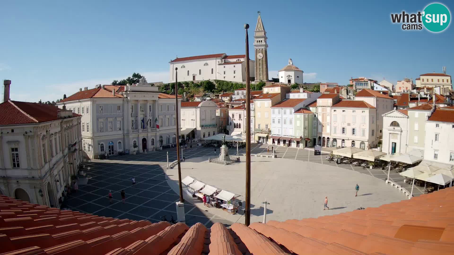 Web Kamera Piran – Tartinijev trg sa “Mestna Kavarna”