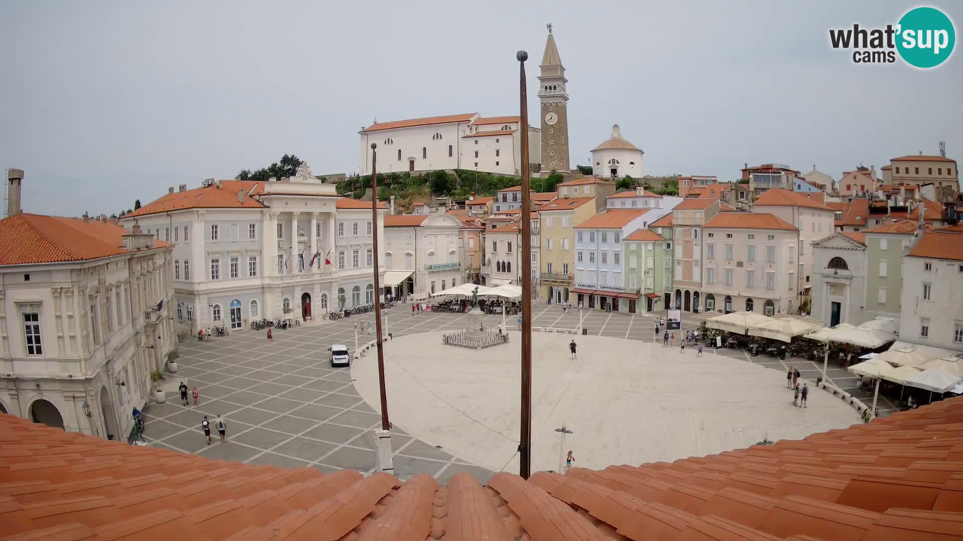 Web Kamera Piran – Tartinijev trg sa “Mestna Kavarna”