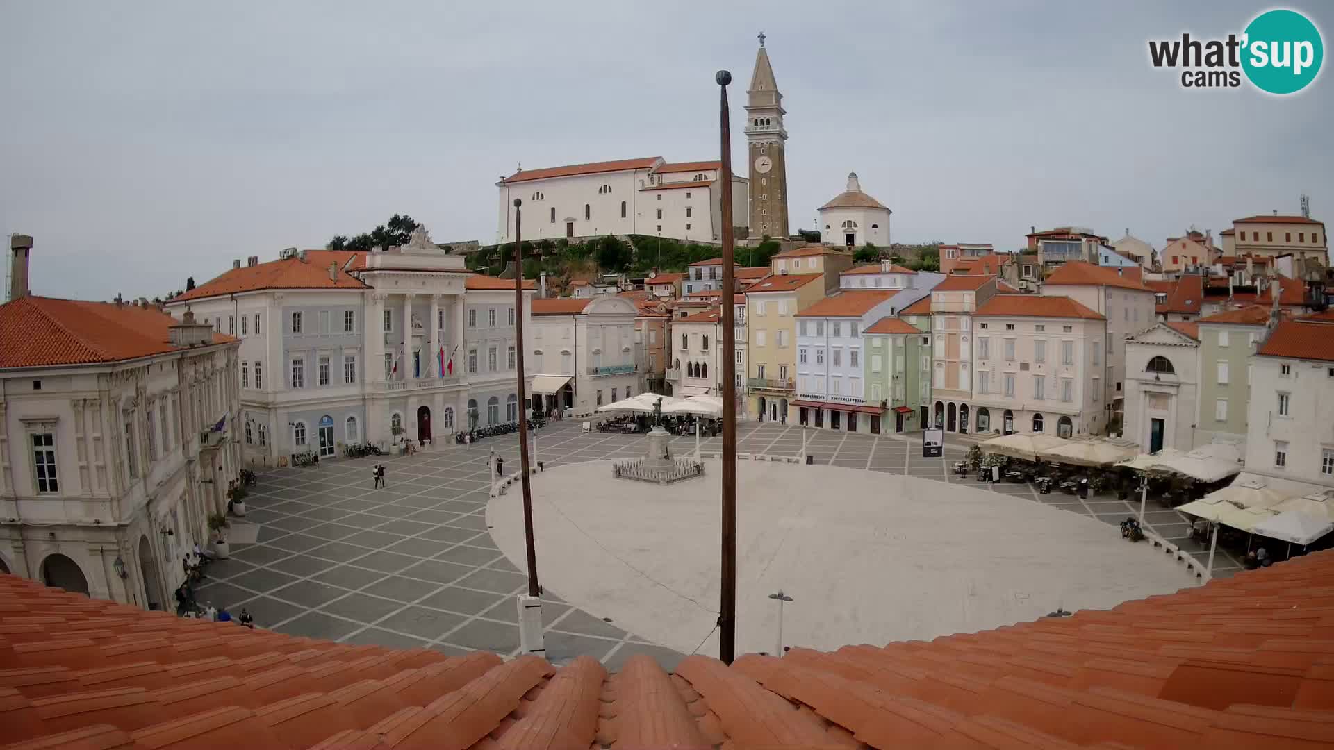 Webcam live Piran – Tartini Platz von “Mestna Kavarna”