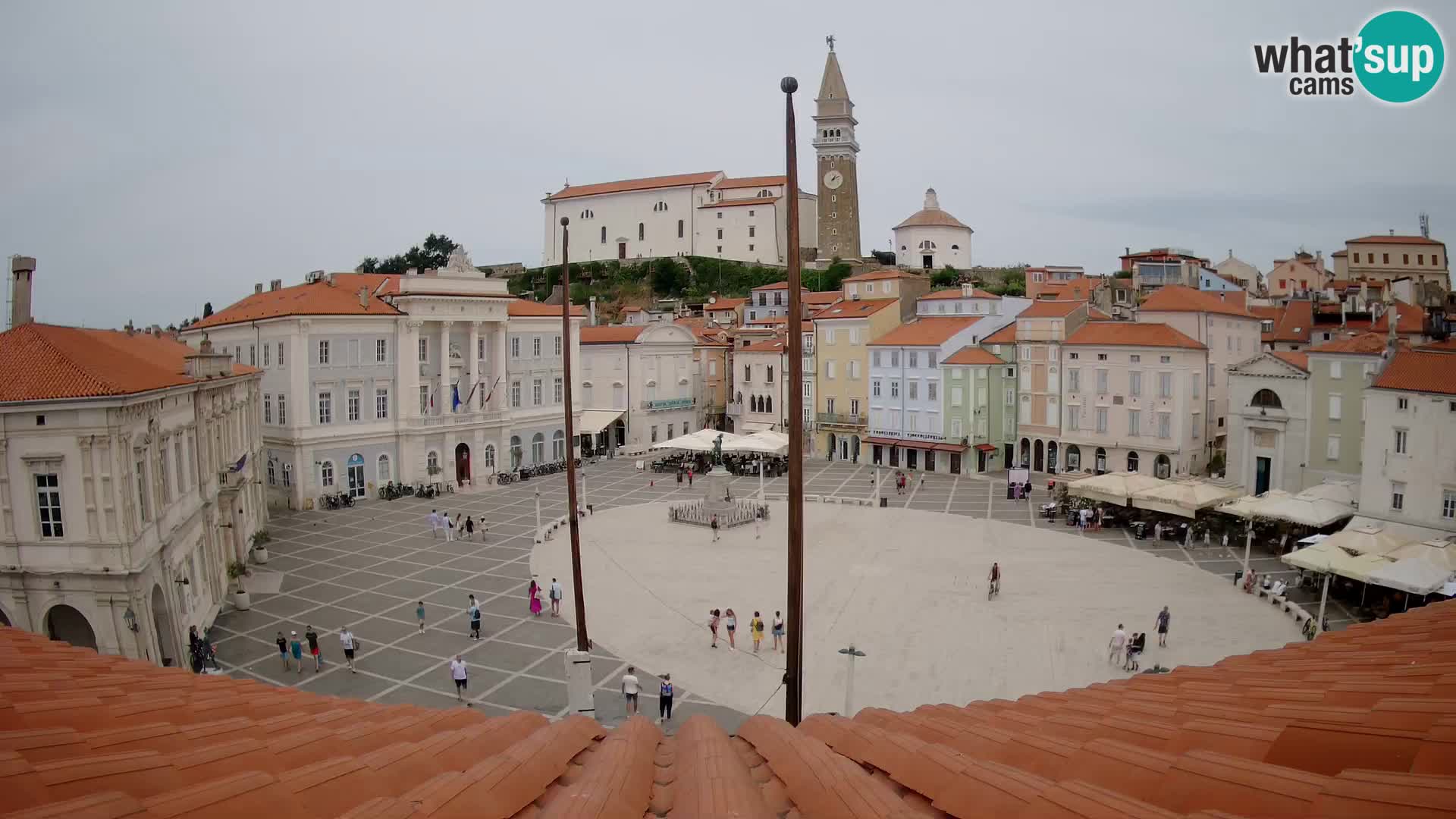 Web Kamera Piran – Tartinijev trg sa “Mestna Kavarna”