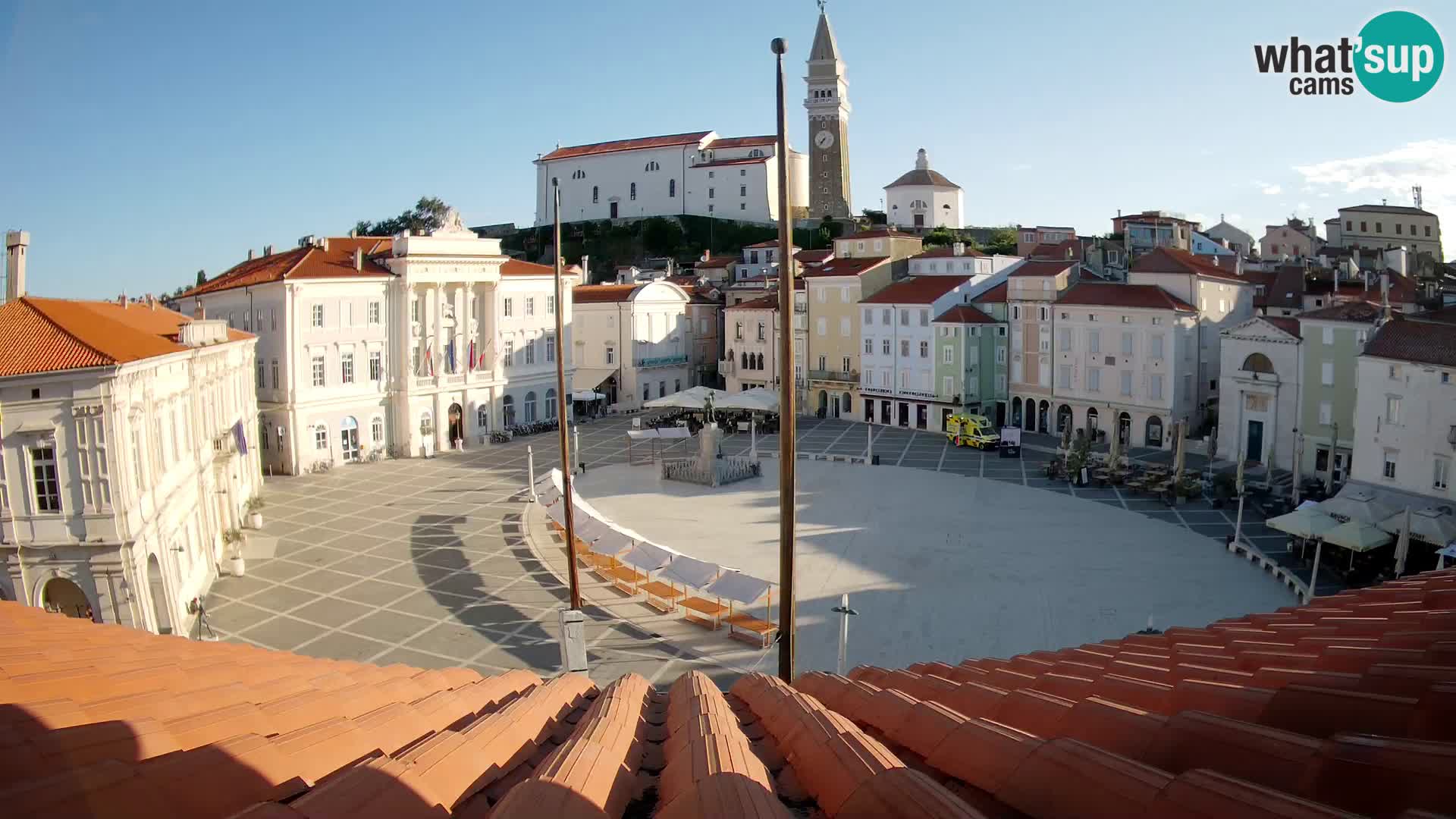Webcam Pirano – Piazza Tartini dalla “Mestna Kavarna”