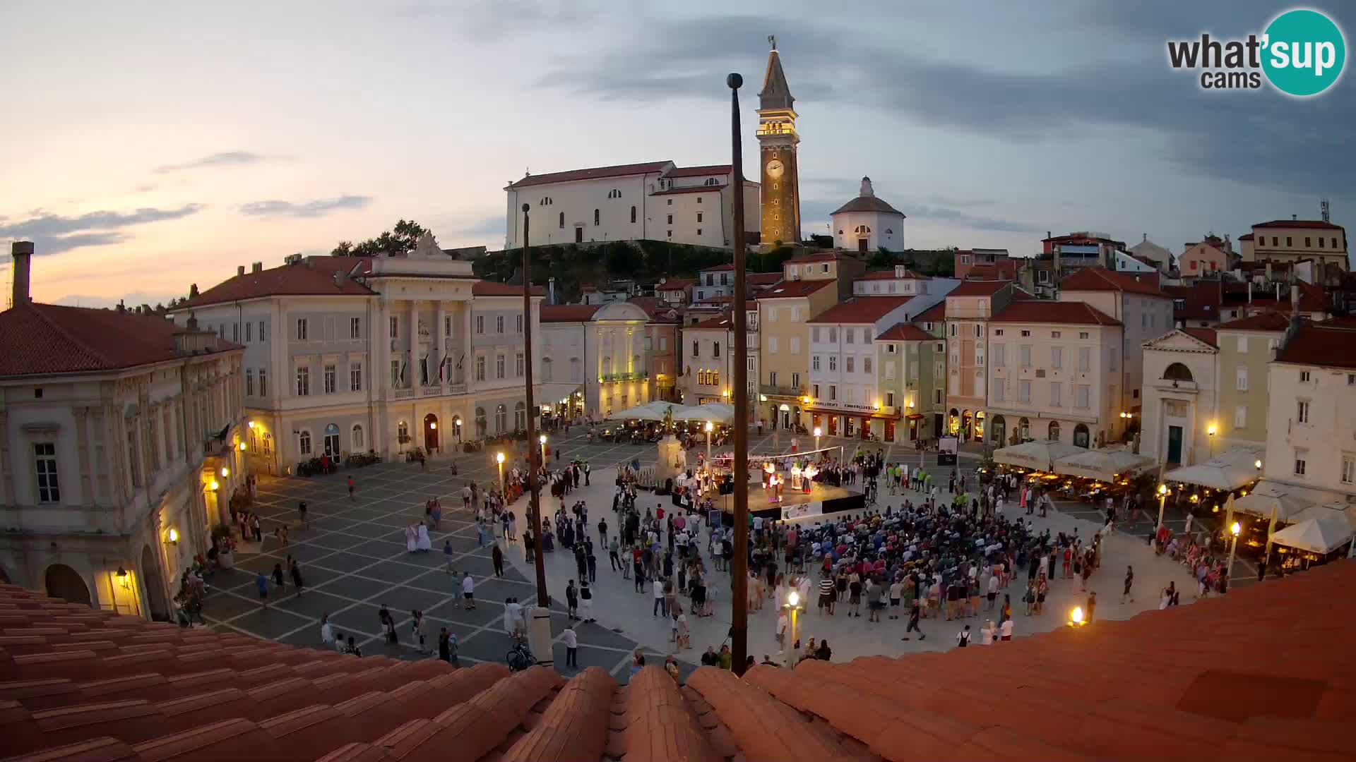 Webcam Piran – Plaza Tartini “Mestna Kavarna”