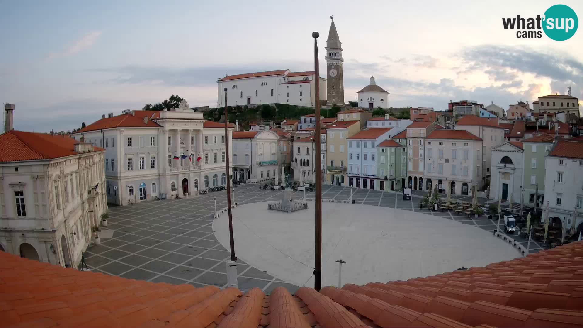 Webcam Pirano – Piazza Tartini dalla “Mestna Kavarna”