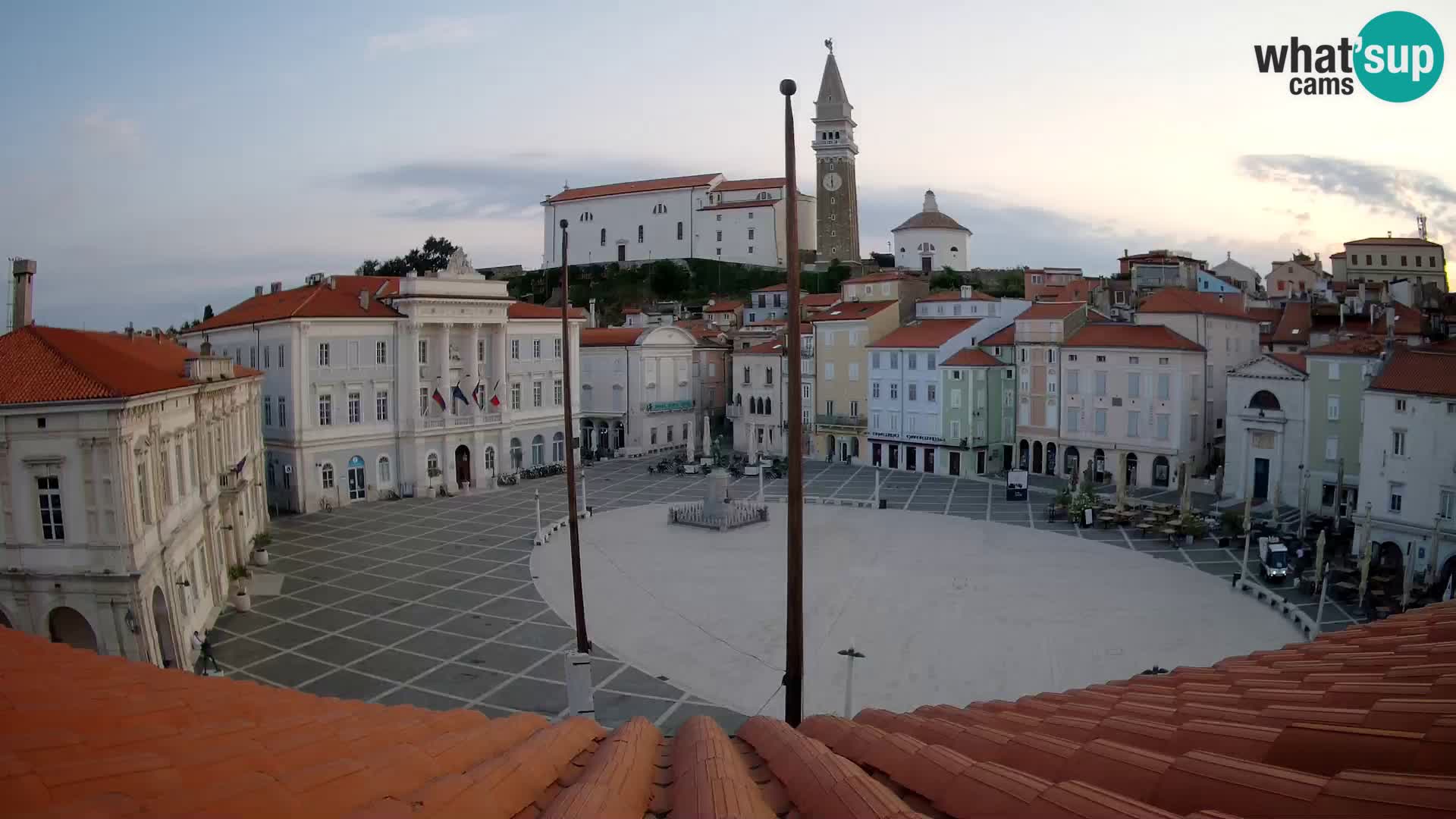 Webcam live Piran – Tartini Platz von “Mestna Kavarna”