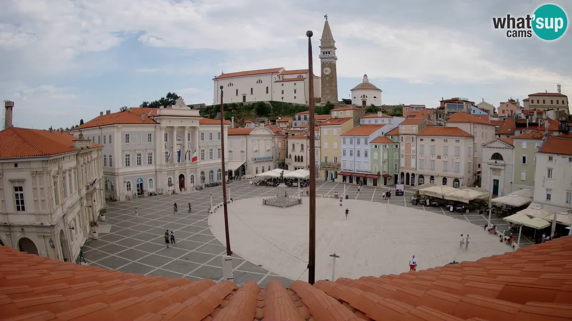 Webcam live Piran – Tartini Platz von “Mestna Kavarna”