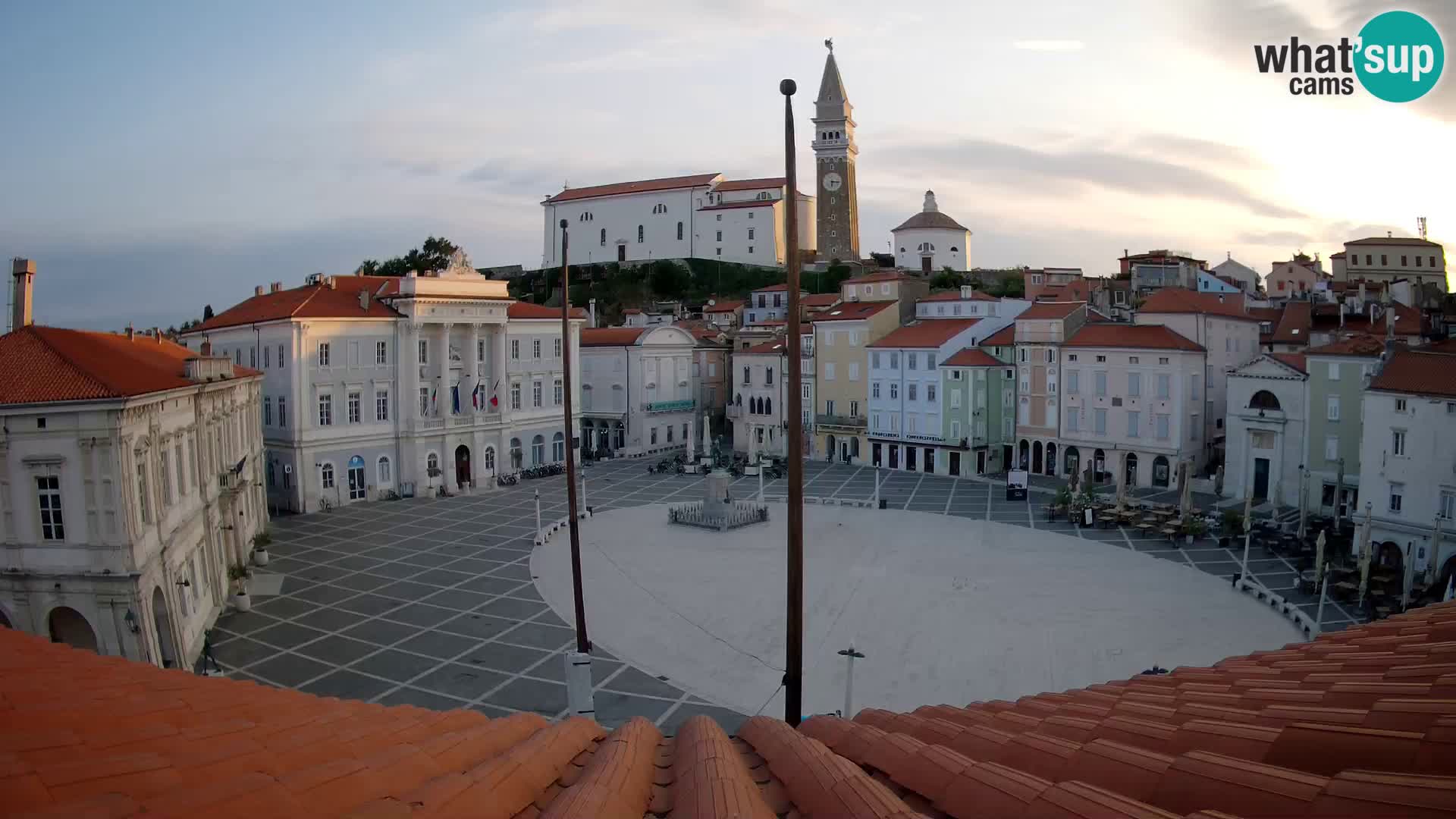 Web Kamera Piran – Tartinijev trg sa “Mestna Kavarna”