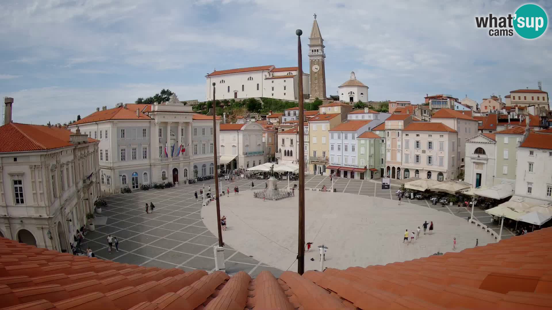 Web Kamera Piran – Tartinijev trg sa “Mestna Kavarna”
