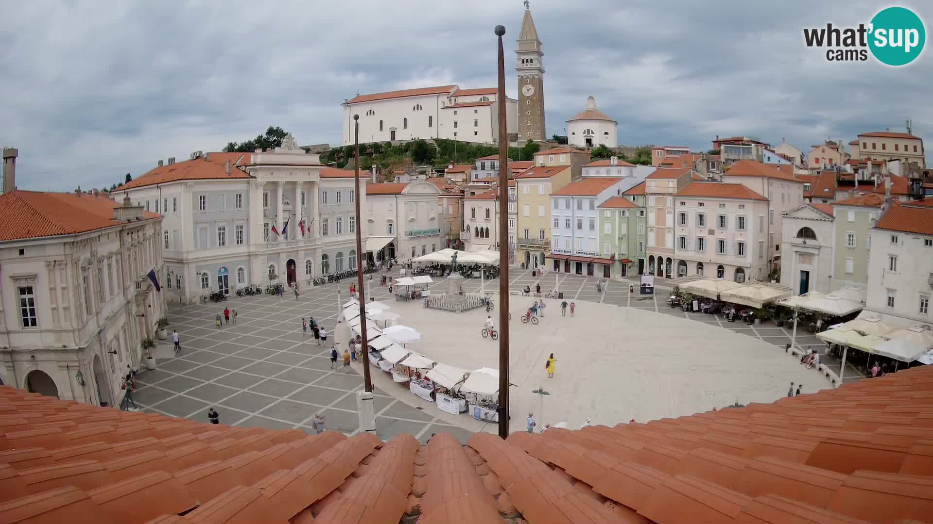 Webcam Pirano – Piazza Tartini dalla “Mestna Kavarna”