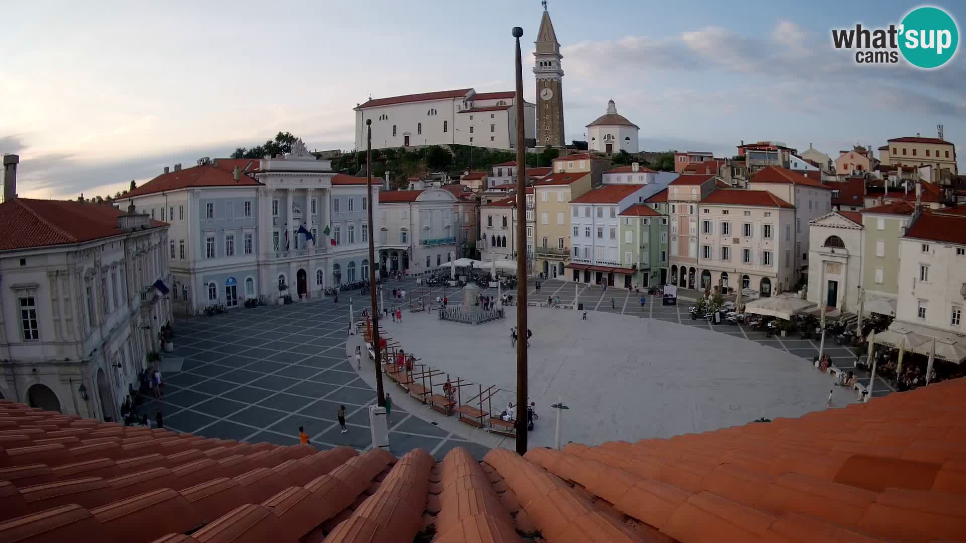 Web Kamera Piran – Tartinijev trg sa “Mestna Kavarna”