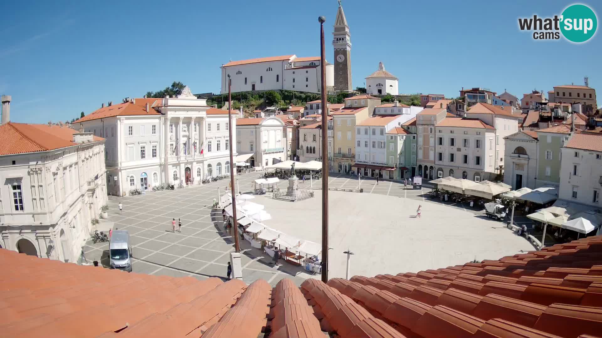 Webcam Pirano – Piazza Tartini dalla “Mestna Kavarna”