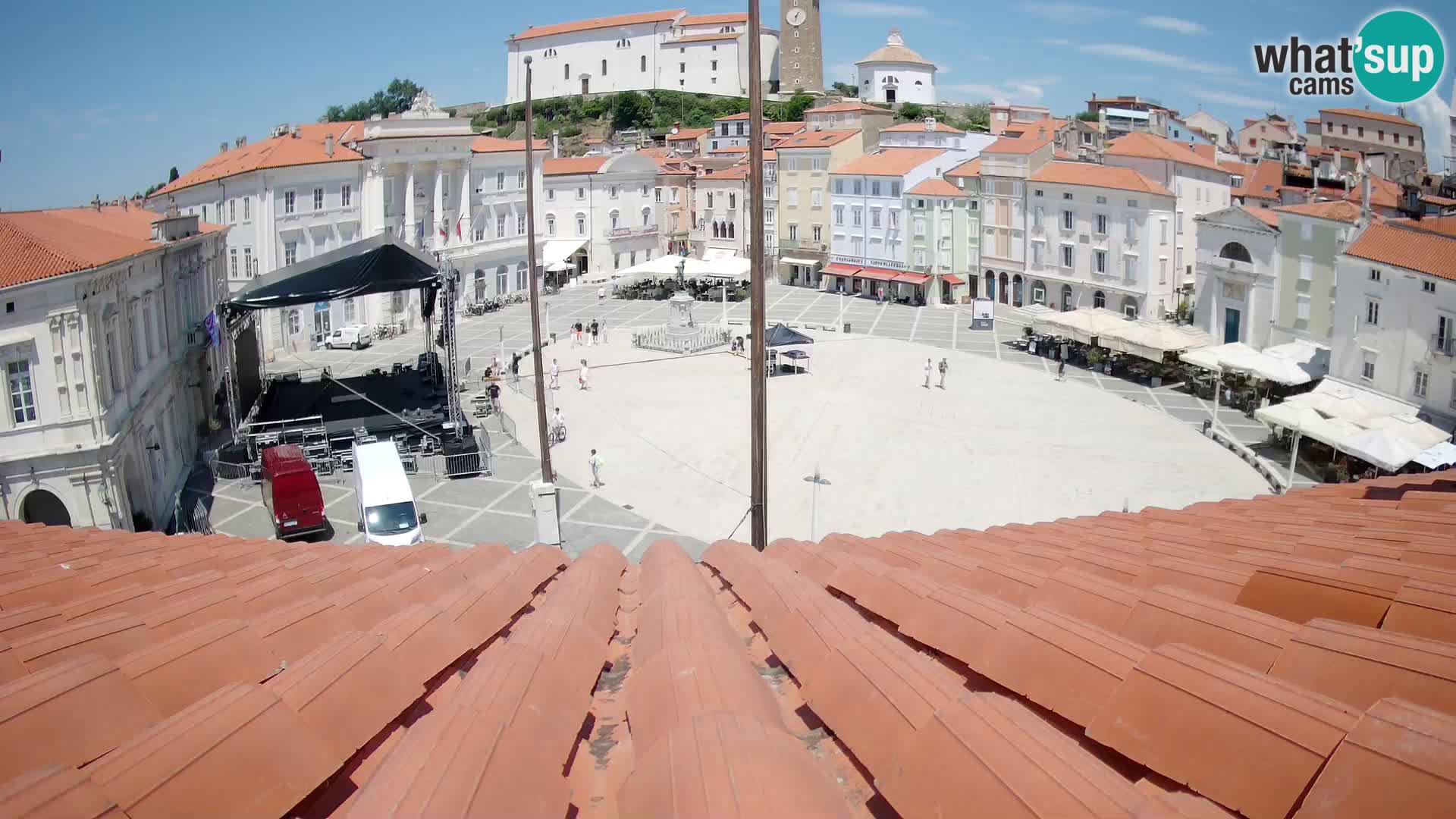 Web kamera Piran – pogled na Tartinijev trg uživo