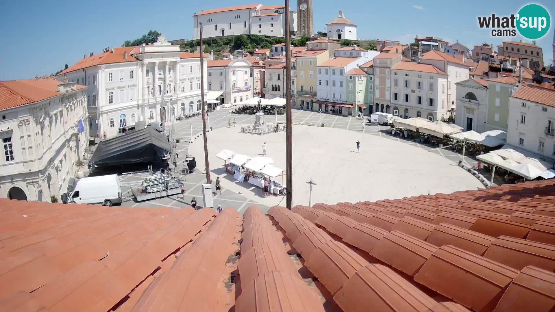 Web kamera Piran – pogled na Tartinijev trg uživo