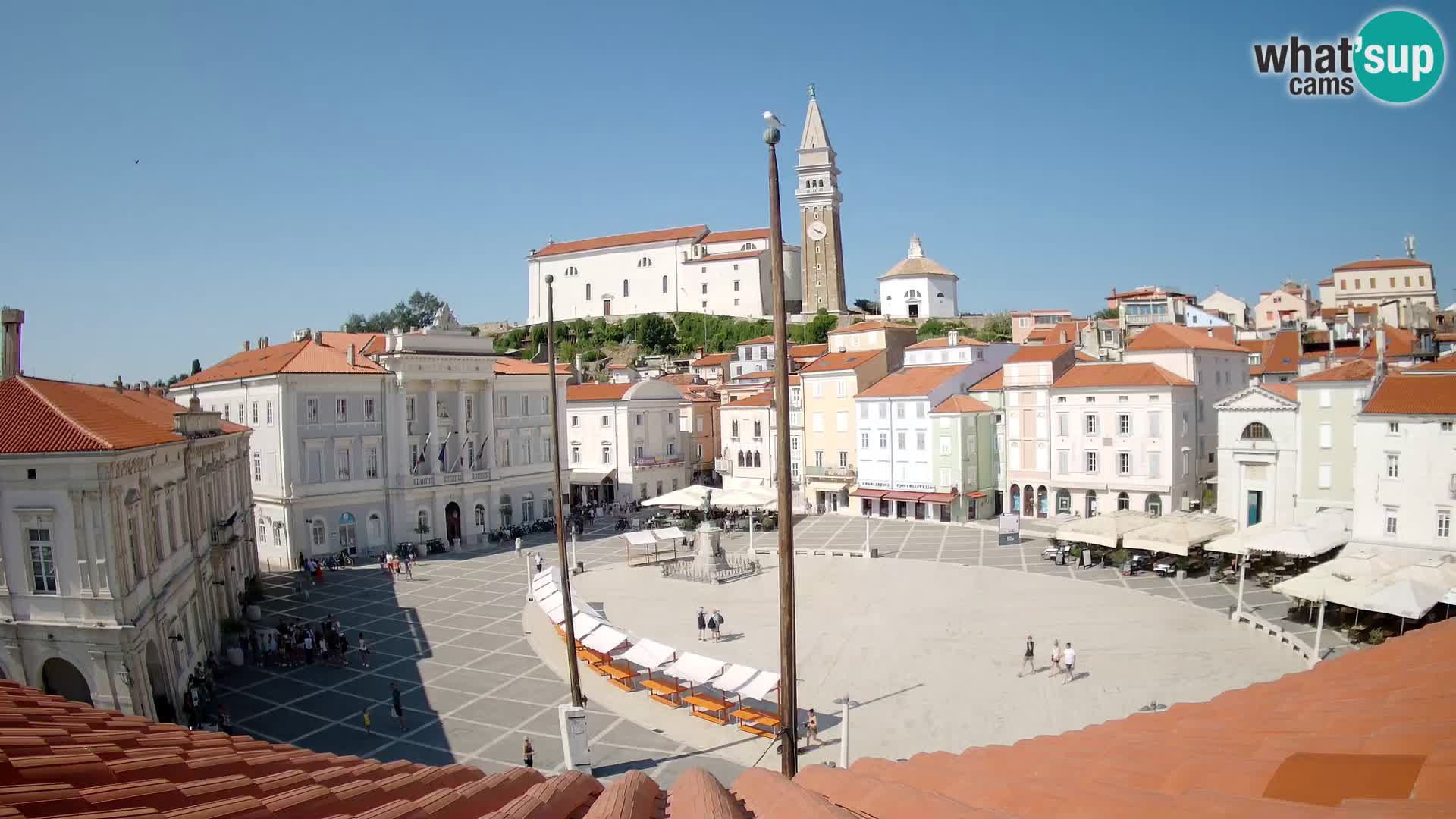 Web kamera Piran – pogled na Tartinijev trg uživo