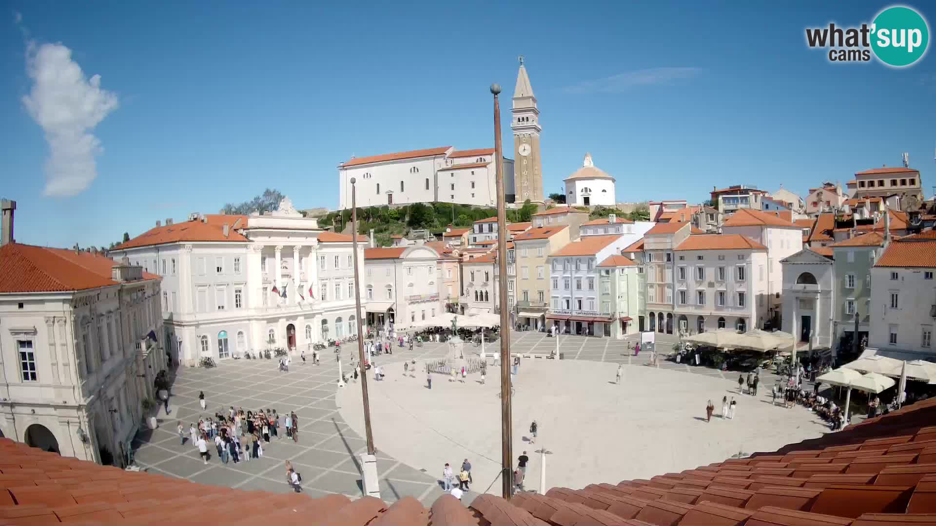 Web kamera Piran – pogled na Tartinijev trg uživo