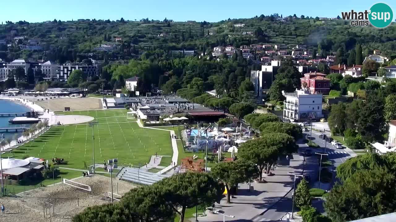 Webcam spiaggia Portorose – Vista dal ristorante Bungalow
