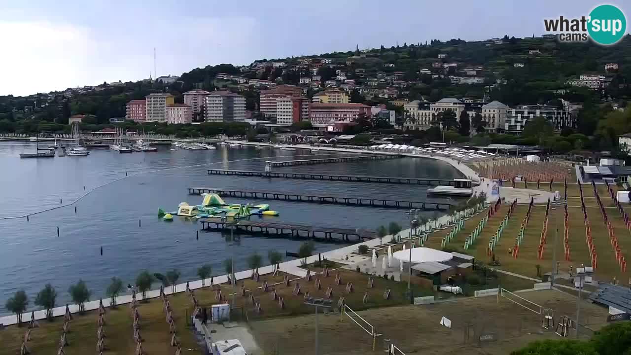 Webcam spiaggia Portorose – Vista dal ristorante Bungalow