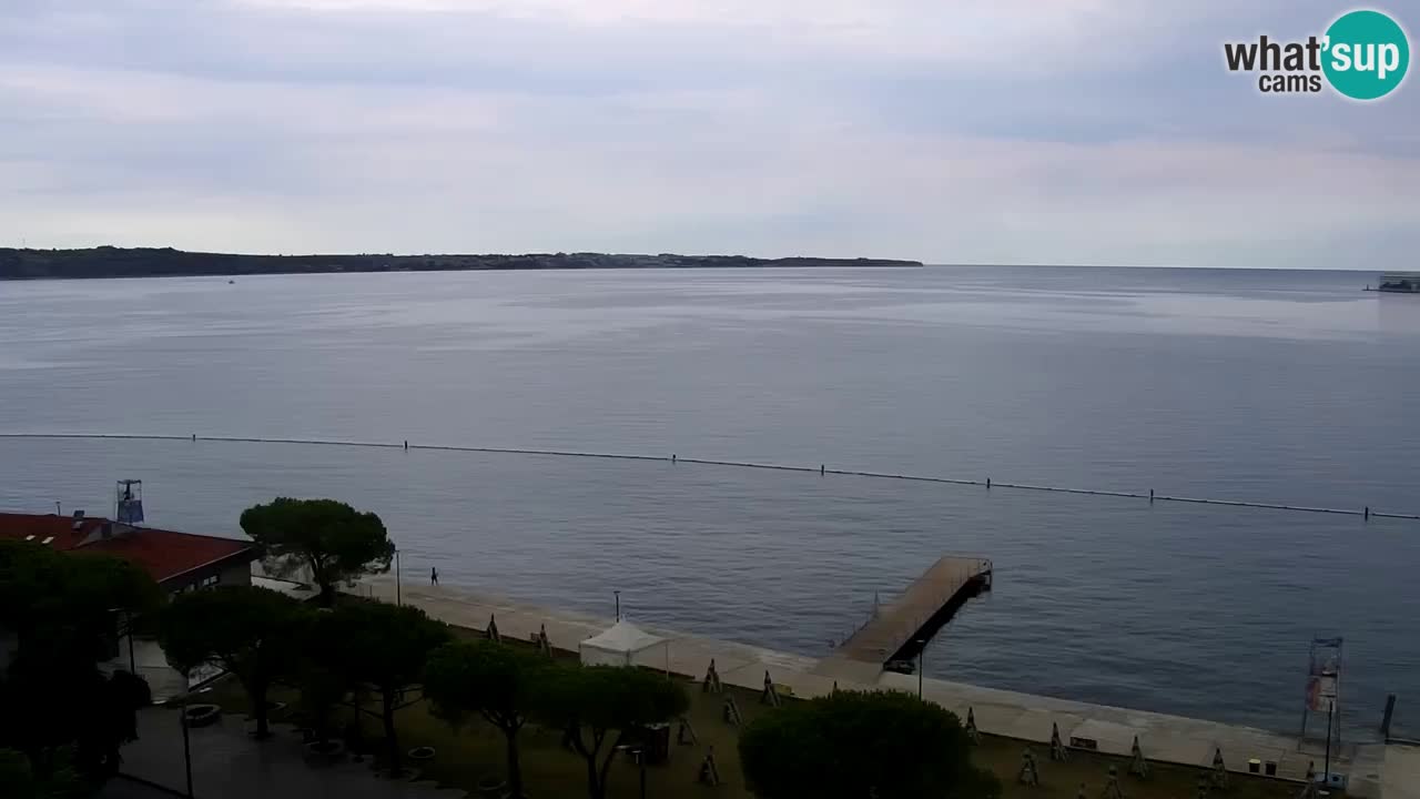 Spletna kamera Portorož plaža – Pogled z restavracije Bungalow