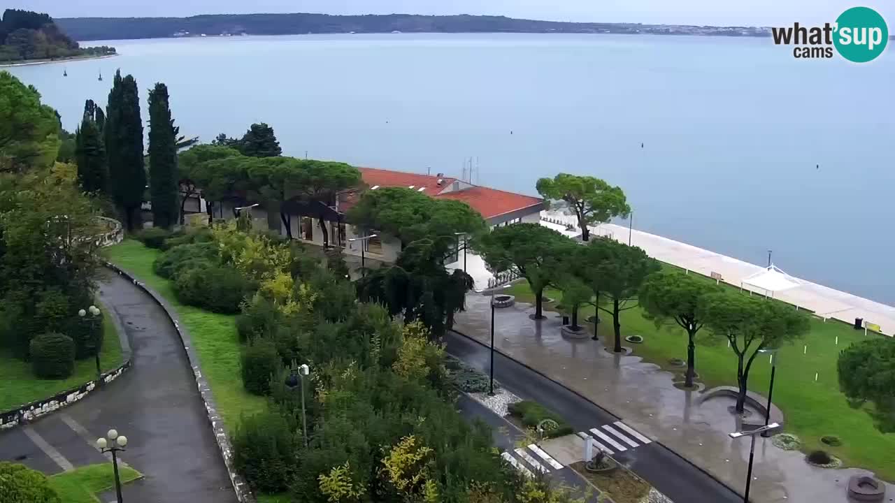 Spletna kamera Portorož plaža – Pogled z restavracije Bungalow