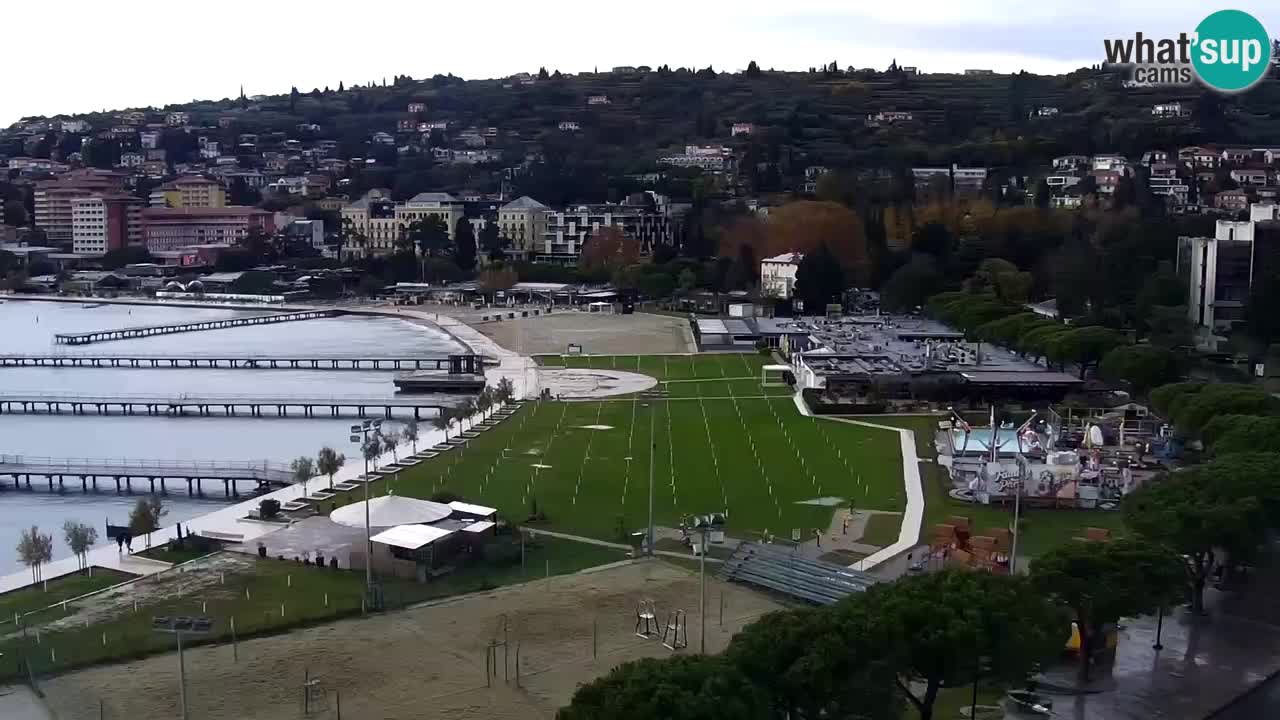 Webcam spiaggia Portorose – Vista dal ristorante Bungalow