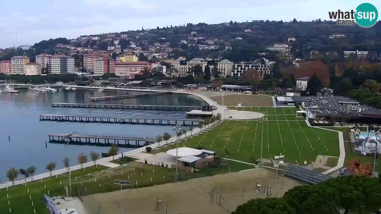 Spletna kamera Portorož plaža – Pogled z restavracije Bungalow