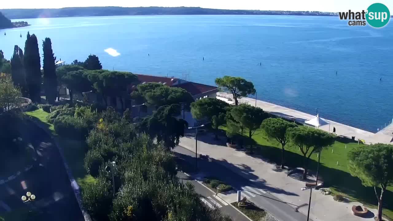 Spletna kamera Portorož plaža – Pogled z restavracije Bungalow