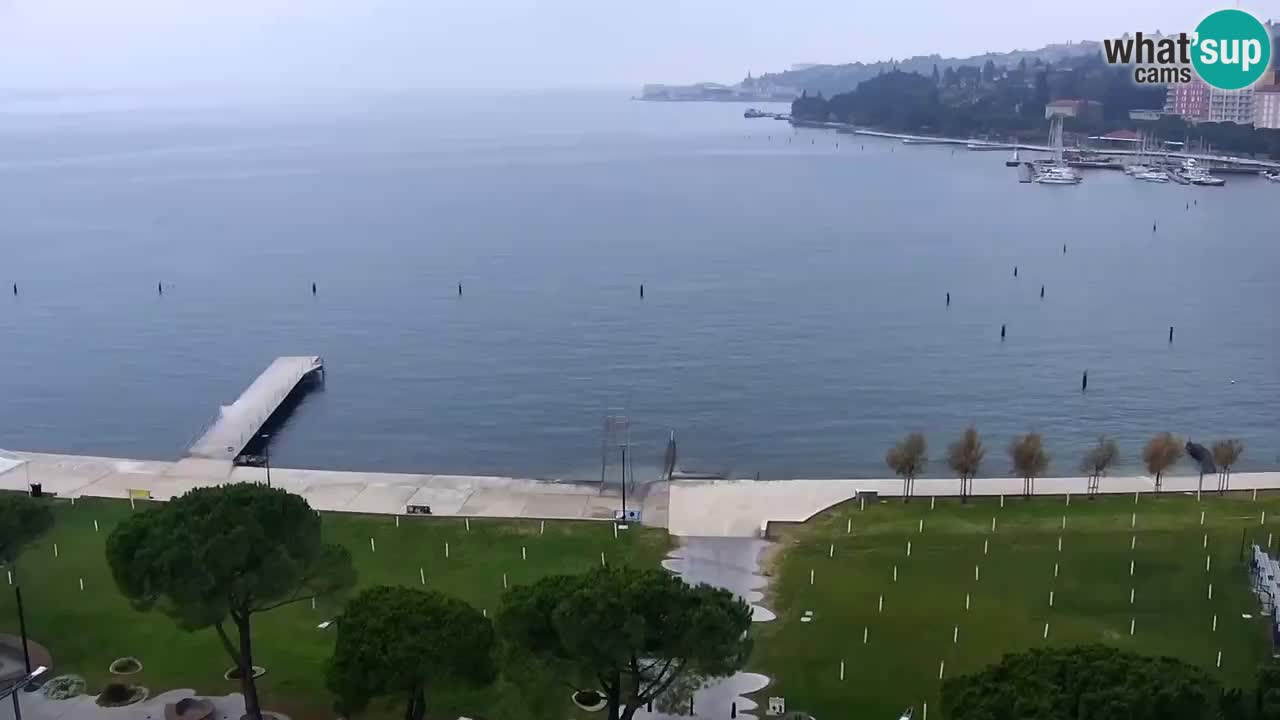 Spletna kamera Portorož plaža – Pogled z restavracije Bungalow