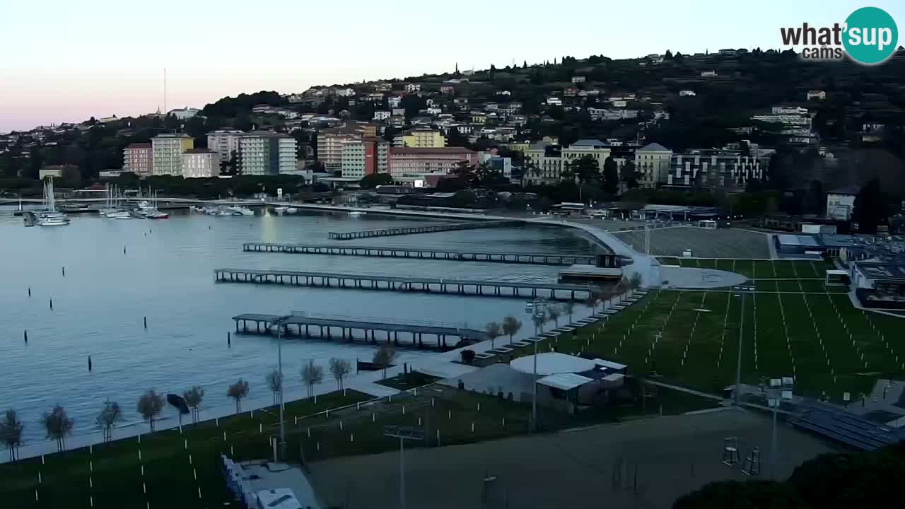 Spletna kamera Portorož plaža – Pogled z restavracije Bungalow