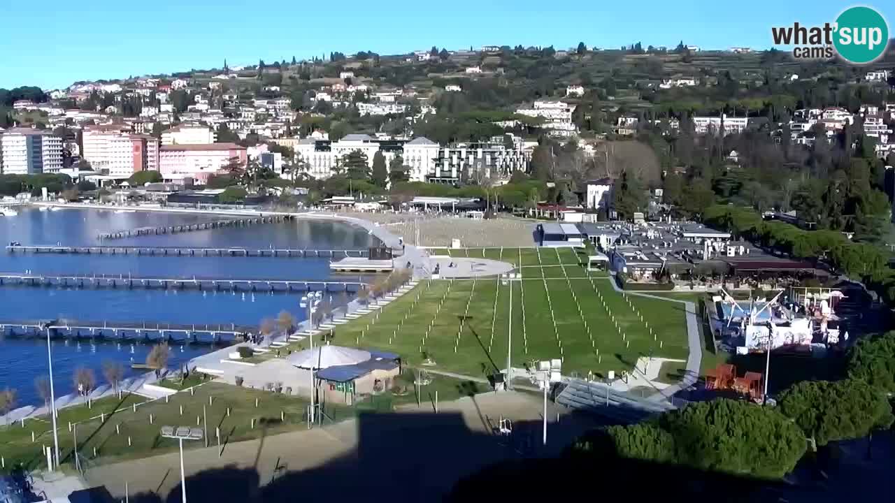 Webcam Portorož Panoramic view from Casino Portoroz