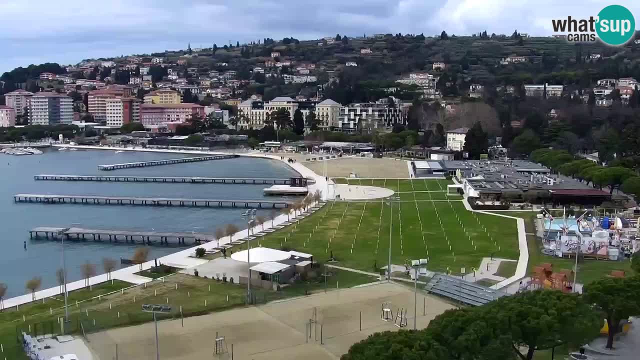 Webcam spiaggia Portorose – Vista dal ristorante Bungalow