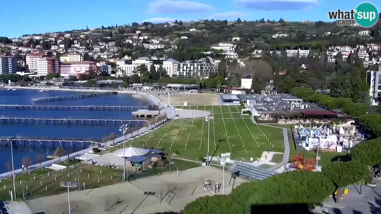 Webcam spiaggia Portorose – Vista dal ristorante Bungalow