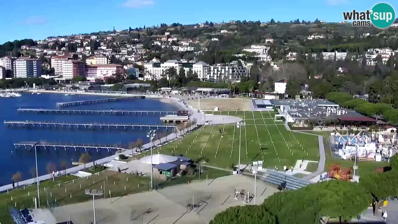 Webcam spiaggia Portorose – Vista dal ristorante Bungalow