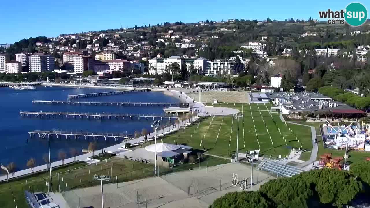 Webcam spiaggia Portorose – Vista dal ristorante Bungalow