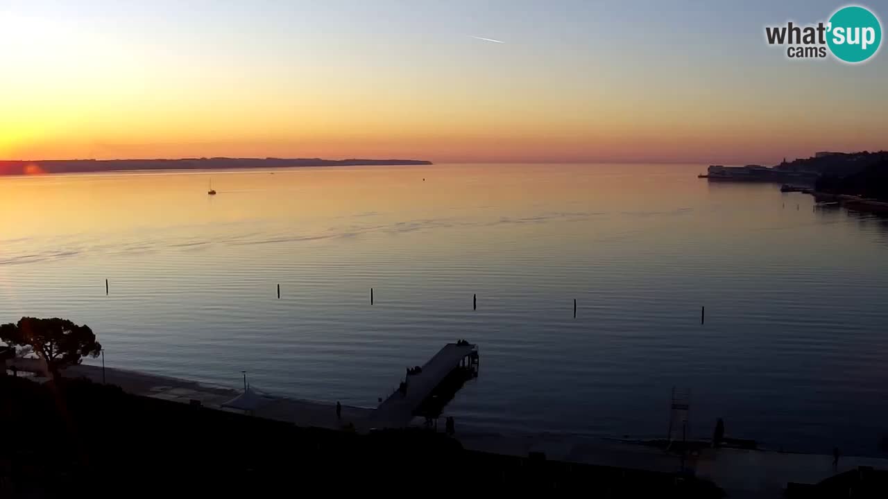 Webcam spiaggia Portorose – Vista dal ristorante Bungalow